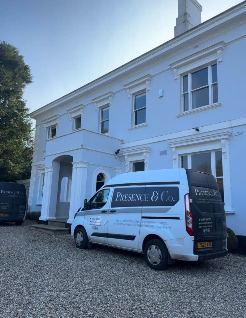 presence & Co van outside commercial property