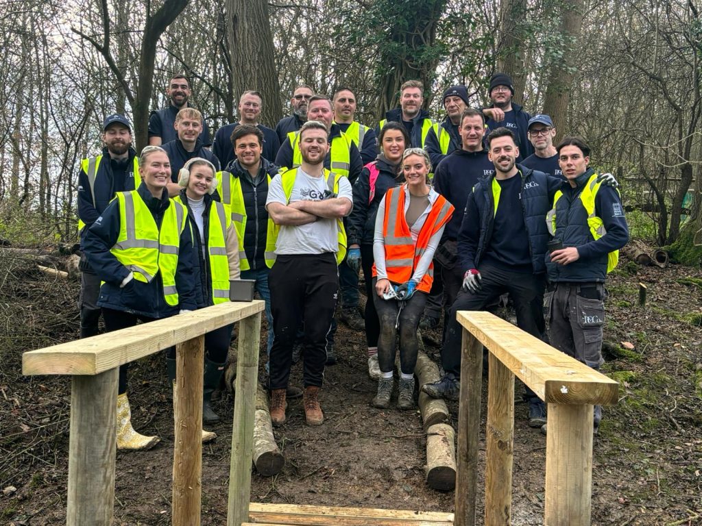 Presence & Co. team photo outside in winter on charity day